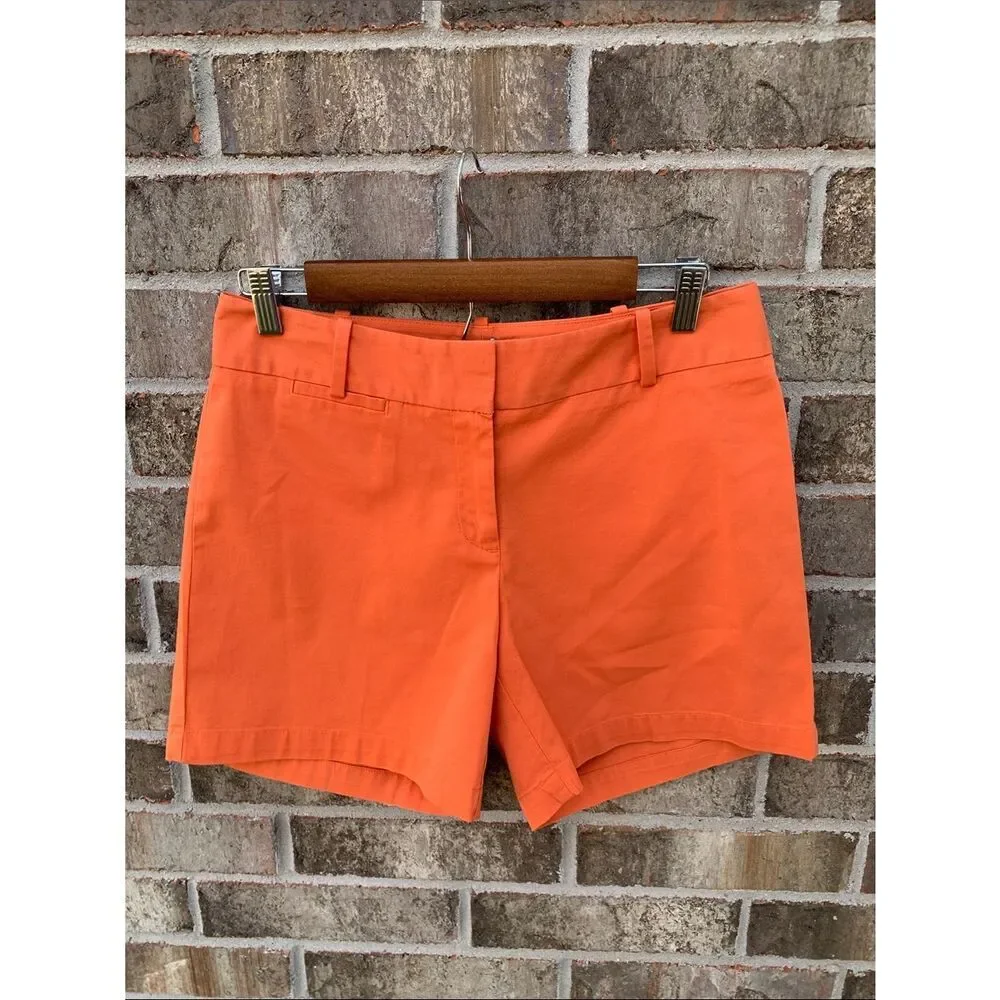 Take 50% OFF- Talbots Women's Orange Casual Shorts, Size-4